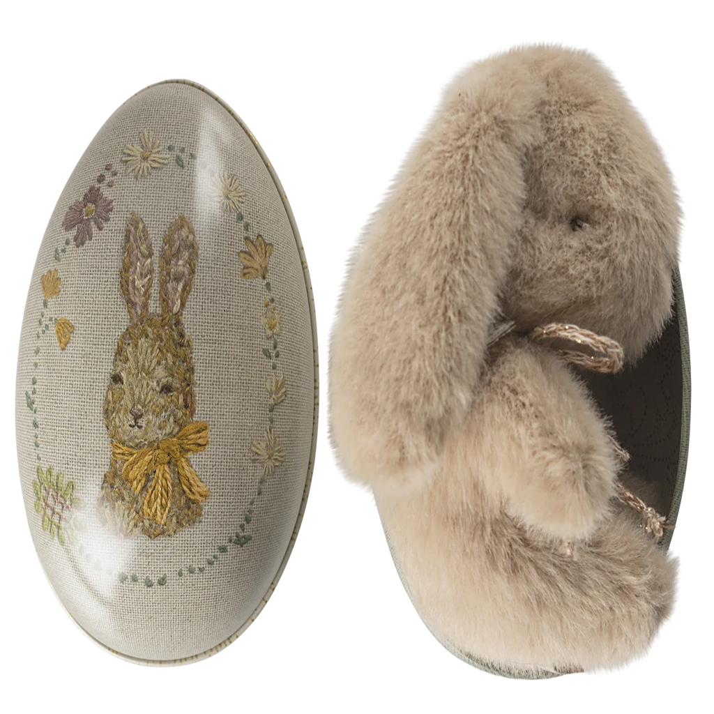 Maileg | Metal Easter Egg With Plush Bunny Inside  Egg | ChocoLoons