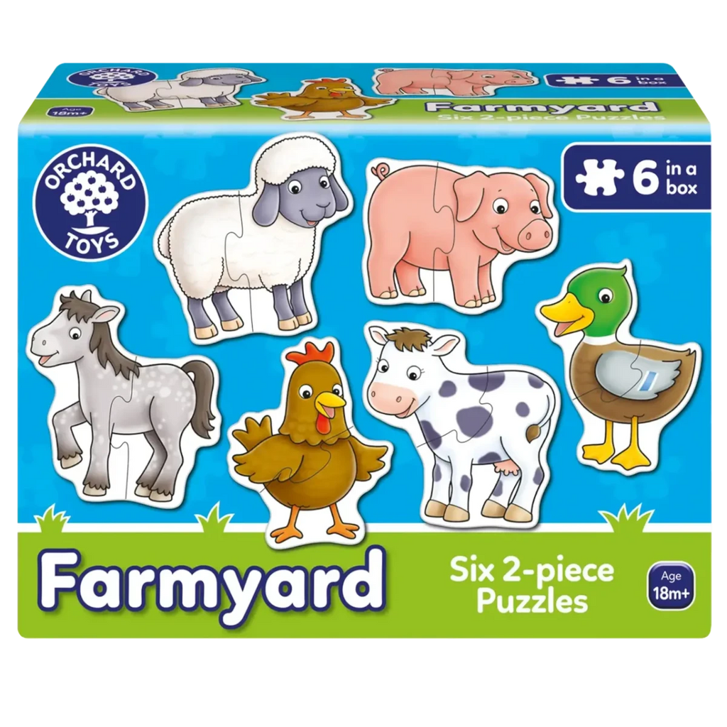 Orchard Toys | Farmyard 2 Piece Jigsaw Puzzle | Front Cover | ChocoLoons