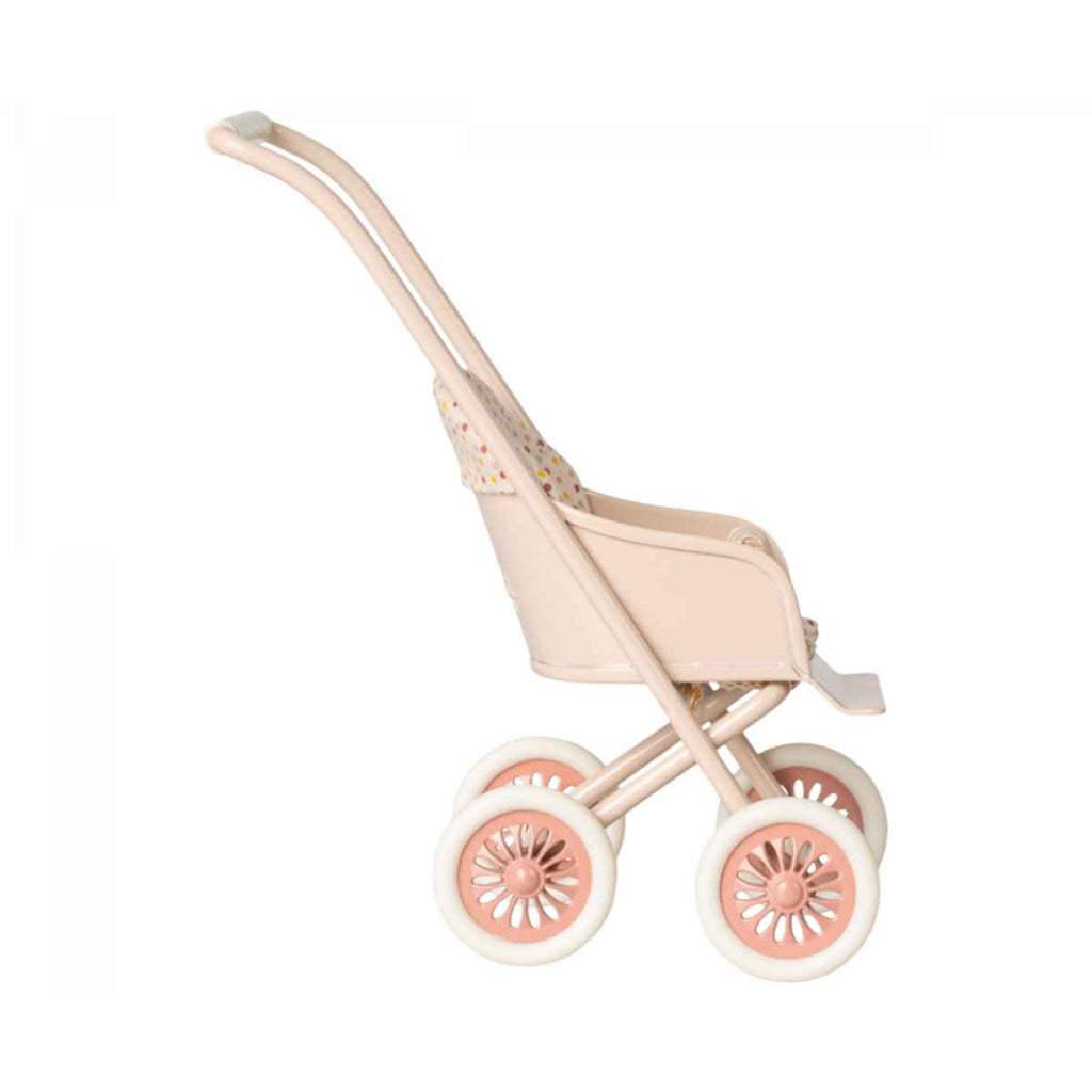 Maileg | Micro Stroller | Powder | Side View | ChocoLoons
