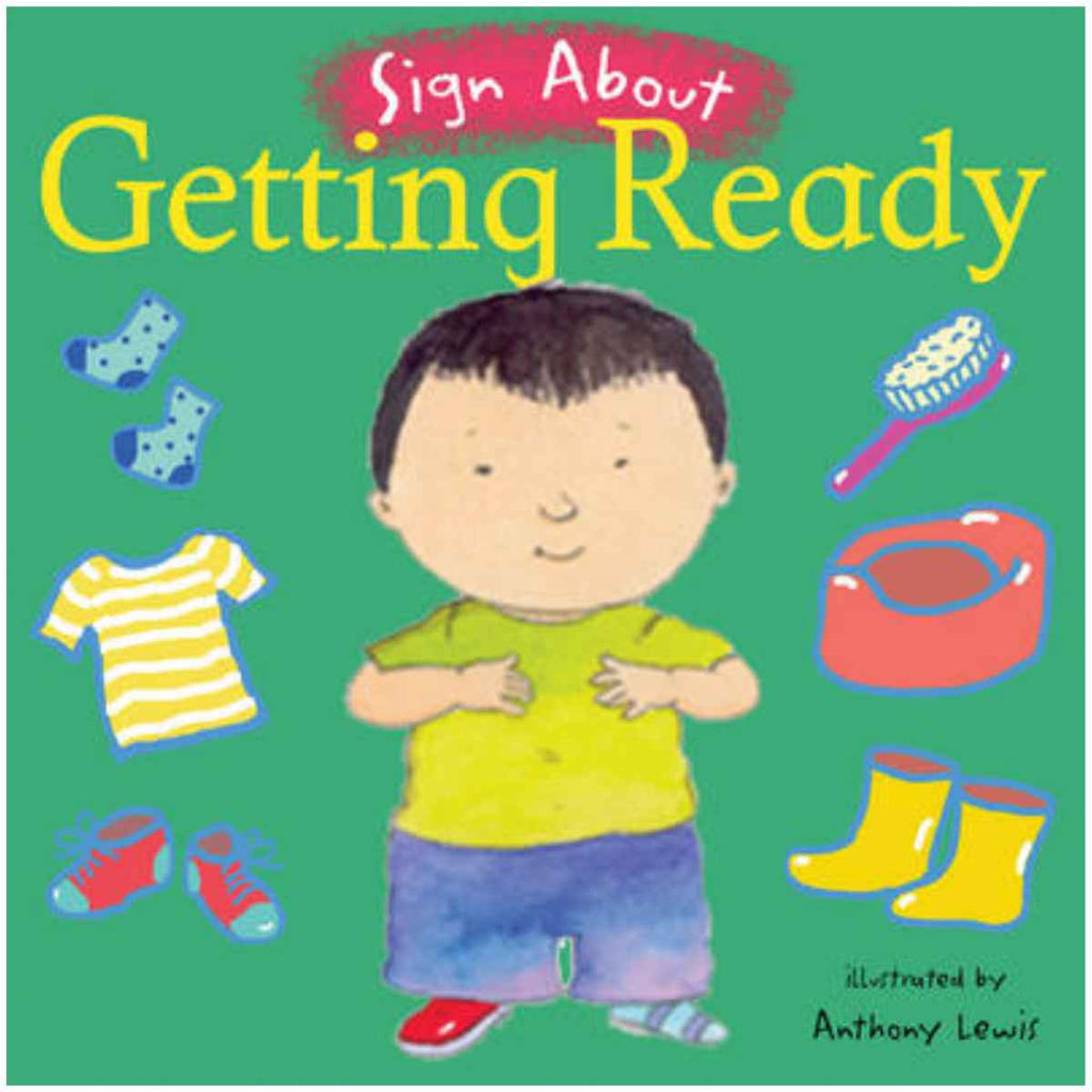 Child's Play International | Sign About Getting Ready | Board Book | Front View | ChocoLoons 