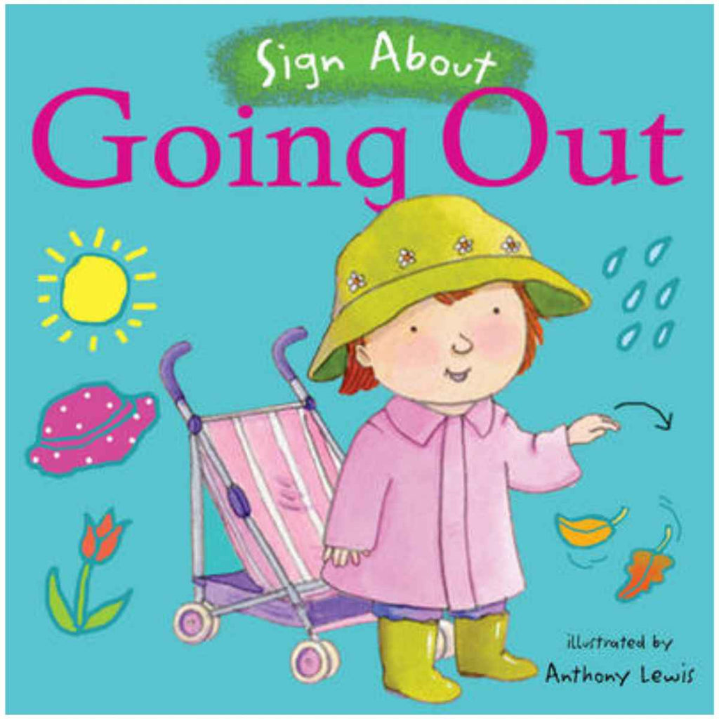 Child' Play International | Sign About Going Out | Board Book | Front View | ChocoLoons