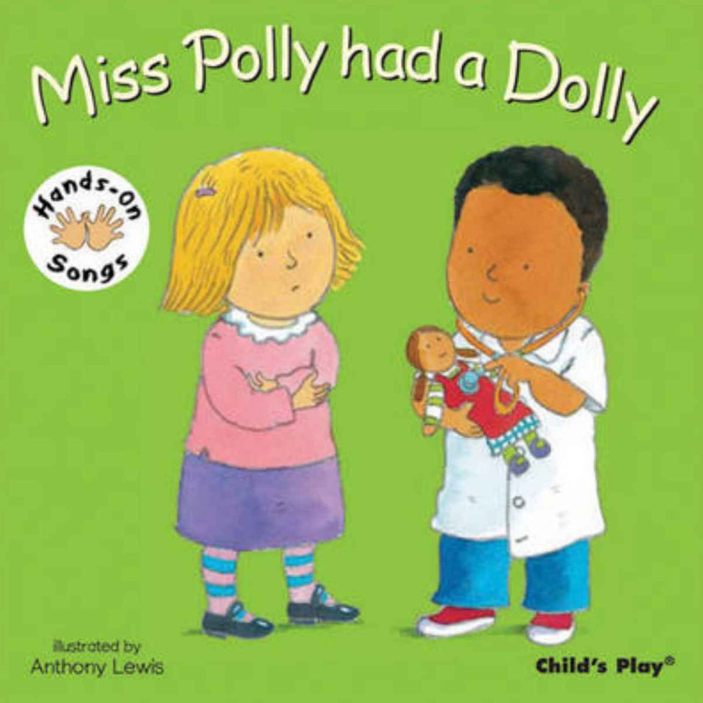 Child's Play International | Miss Polly Had a Dolly | Board Book | Front View | ChocoLoons