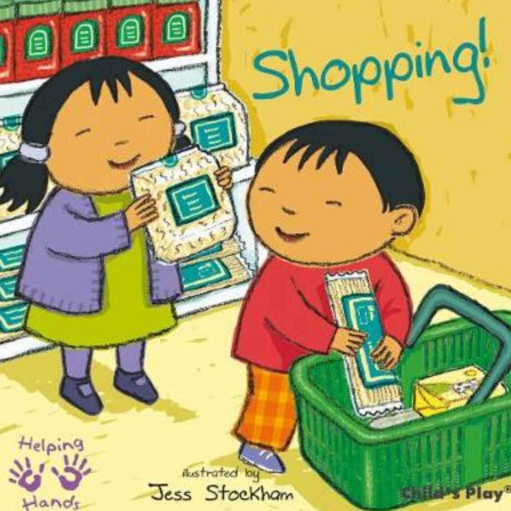 Child's Play International | Shopping! Helping Hands | Soft Cover Book | Front Cover | ChocoLoons