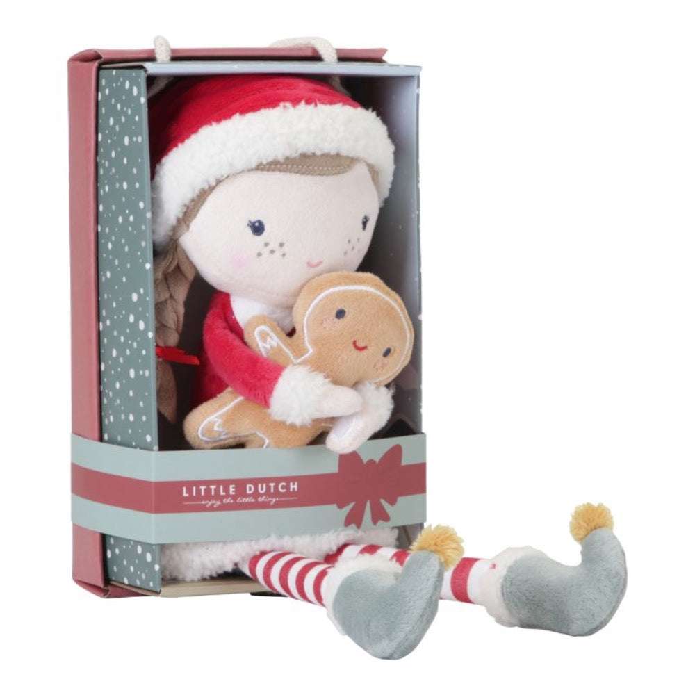 Little Dutch | Christmas Cuddle Doll Rosa | Boxed View | Chocoloons