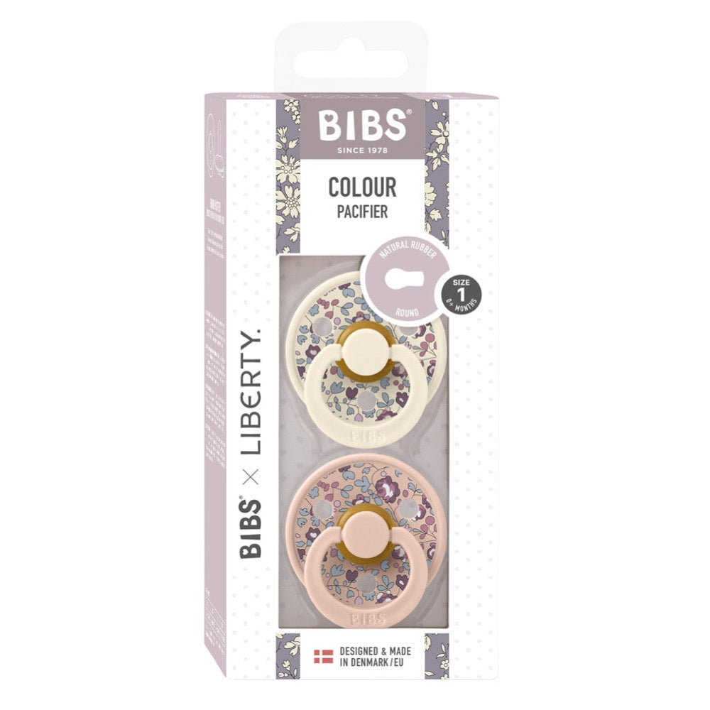 BIBS X Liberty | 2 Pack Pacifier | Blush Mix | Boxed View | ChocoLoons
