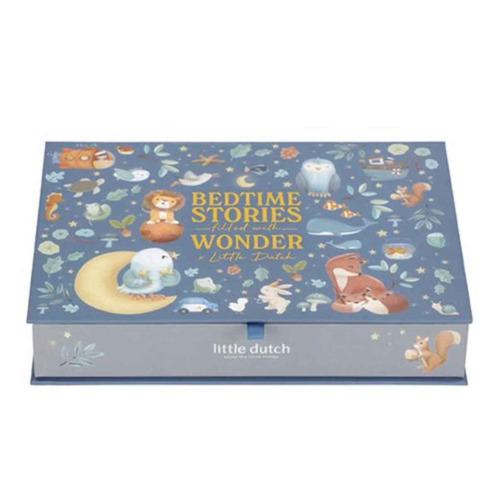 Bedtime stories projector box with illustrations of animals and plants