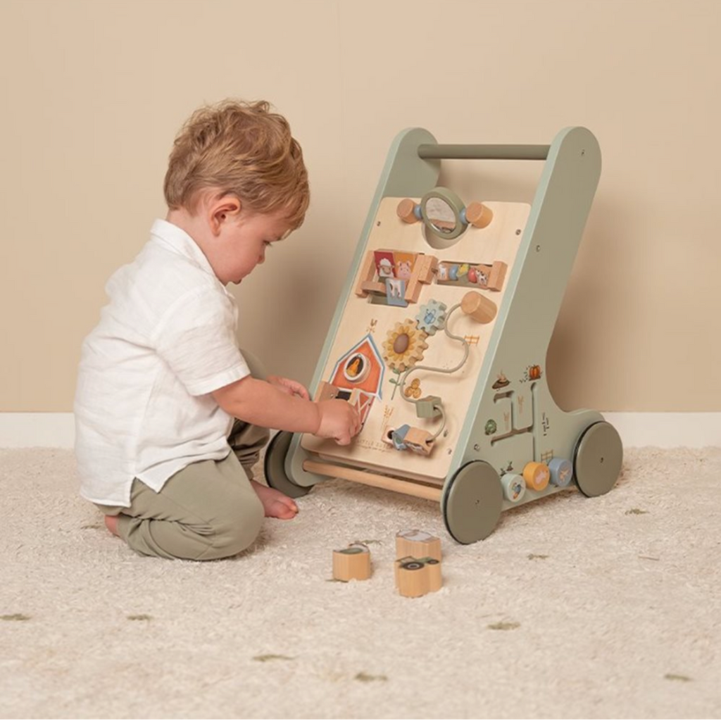 Little Dutch | Activity Walker | Little Farm | Child Playing With Activity Walker | Wooden | ChocoLoons