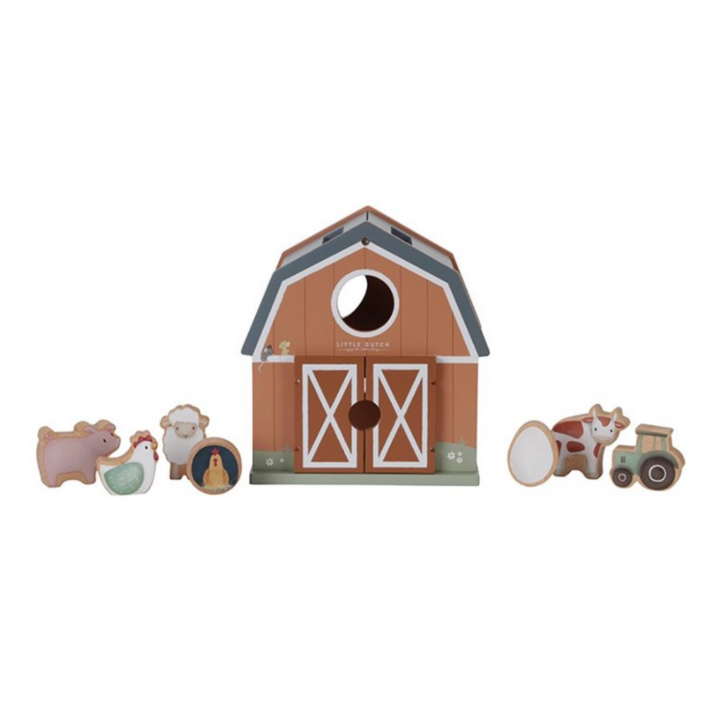 Little Dutch | Little Farm | Shape Sorter | Animals | Farm Sorter | ChocoLoons