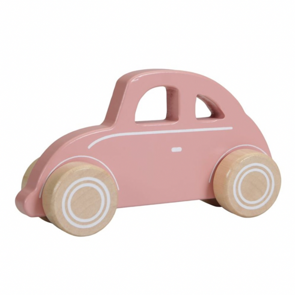 Little Dutch | Wooden Toy Car | Pink | ChocoLoons