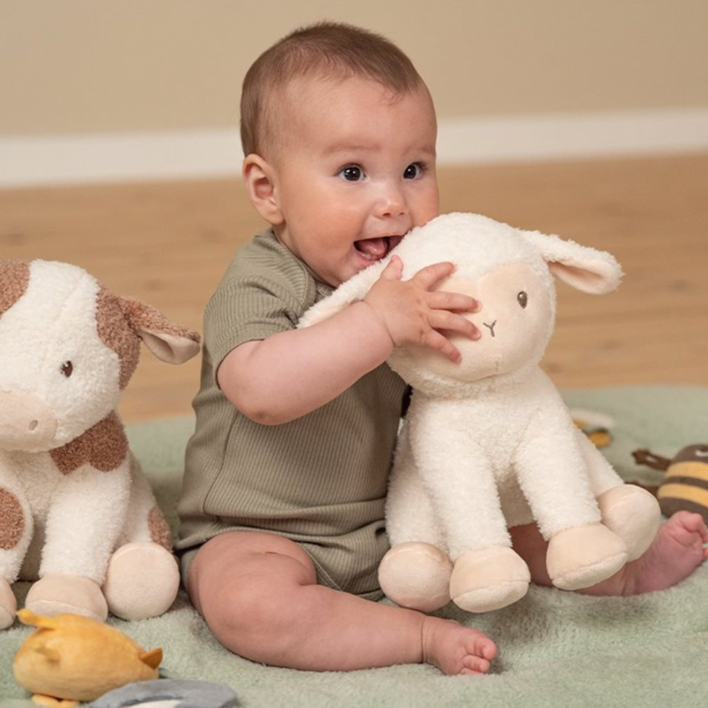 Little Dutch | Baby Holding Sheep Teddy | Little Farm | Cuddle Sheep | ChocoLoons