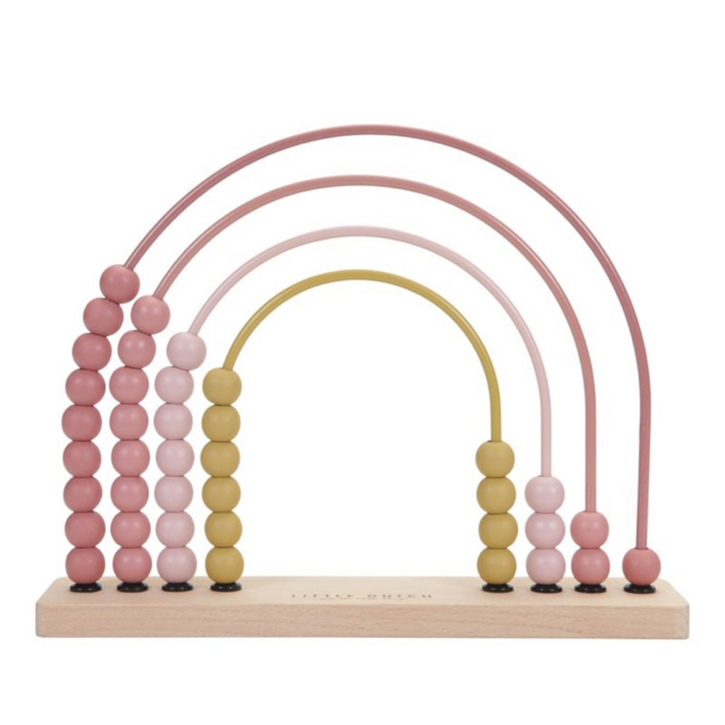 Little Dutch | Rainbow Abacus | Pink | Rainbow | Wooden | Educational | ChocoLoons