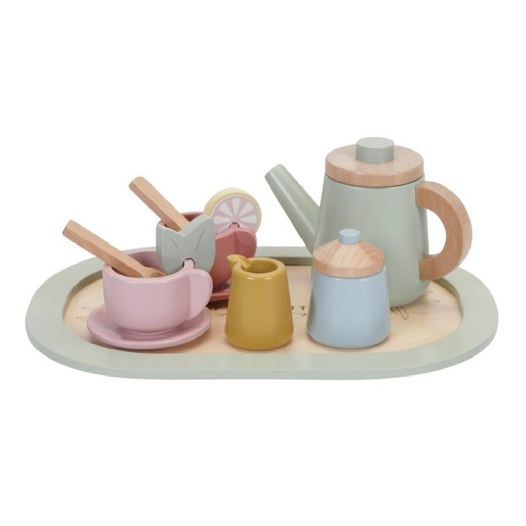 Little Dutch | Wooden toy | Tea Set | Wooden Tea Set | Role Play | ChocoLoons