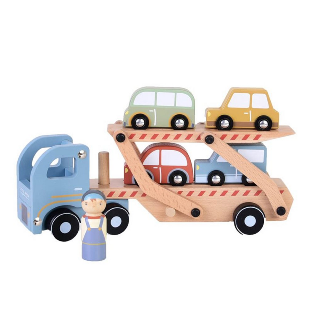 Little Dutch | Wooden Truck | Car Truck | Wooden Figures | Colourful | Wooden Toy | ChocoLoons