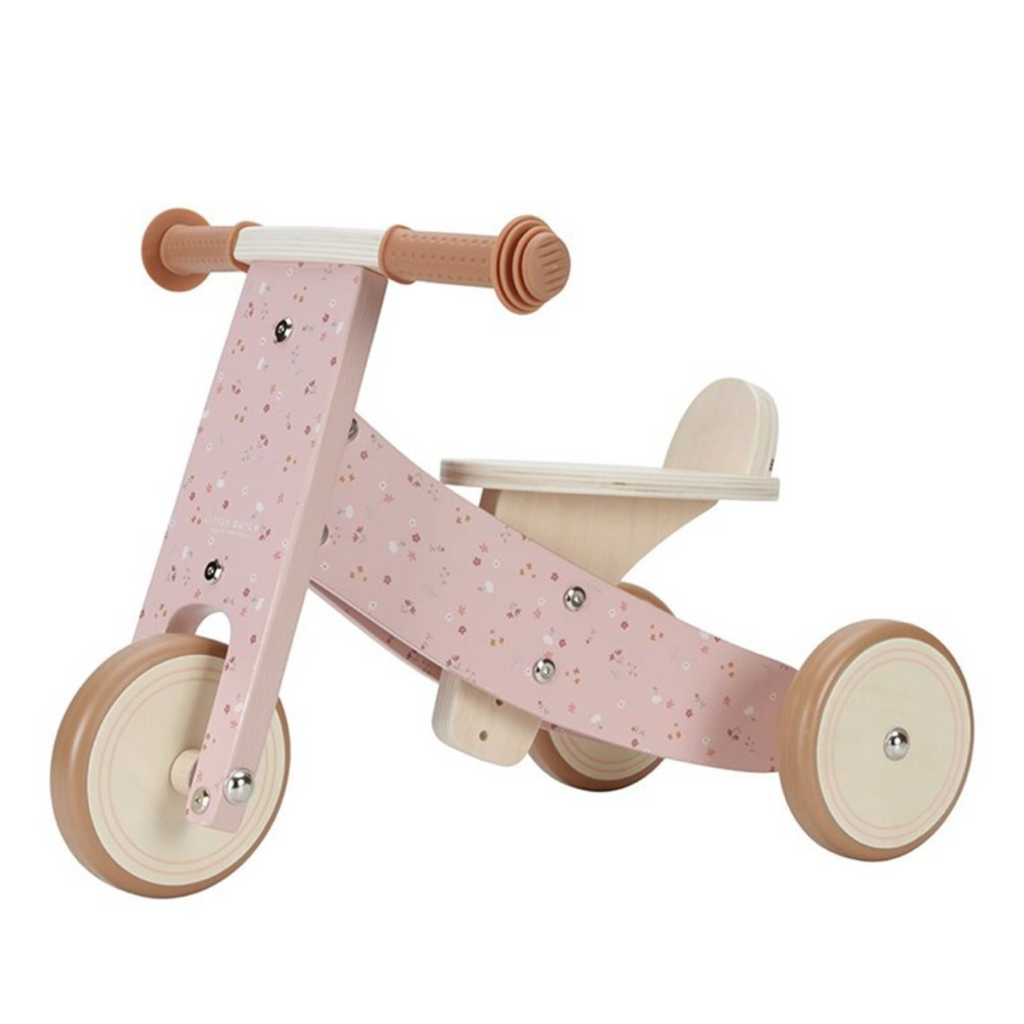 Little Dutch | Wooden Tricycle | Pink Tricycle | Wooden | ChocoLoons