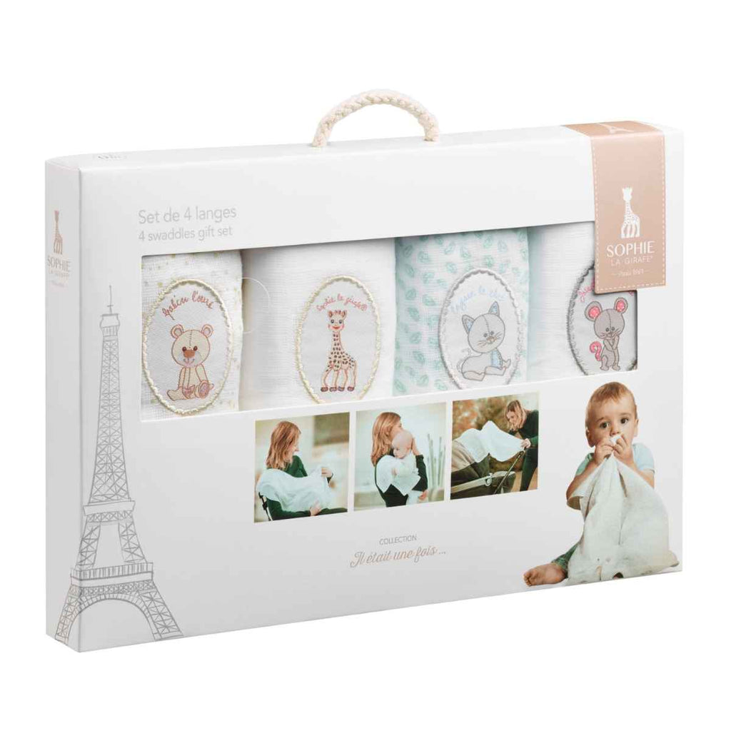 Sophie la girafe® | Set of 4 Muslins | In Box | ChocoLoons