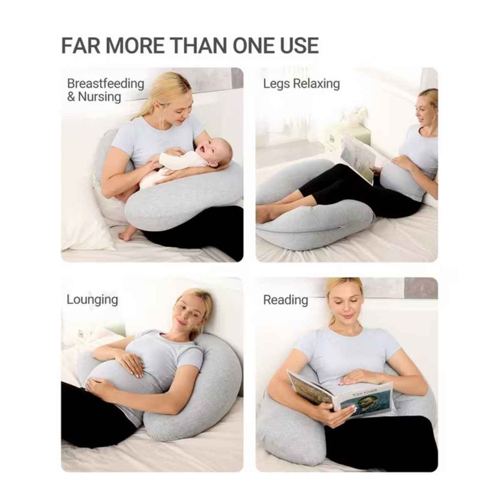 Momcozy | J-Shaped Maternity Body Pillow | Uses | ChocoLoons