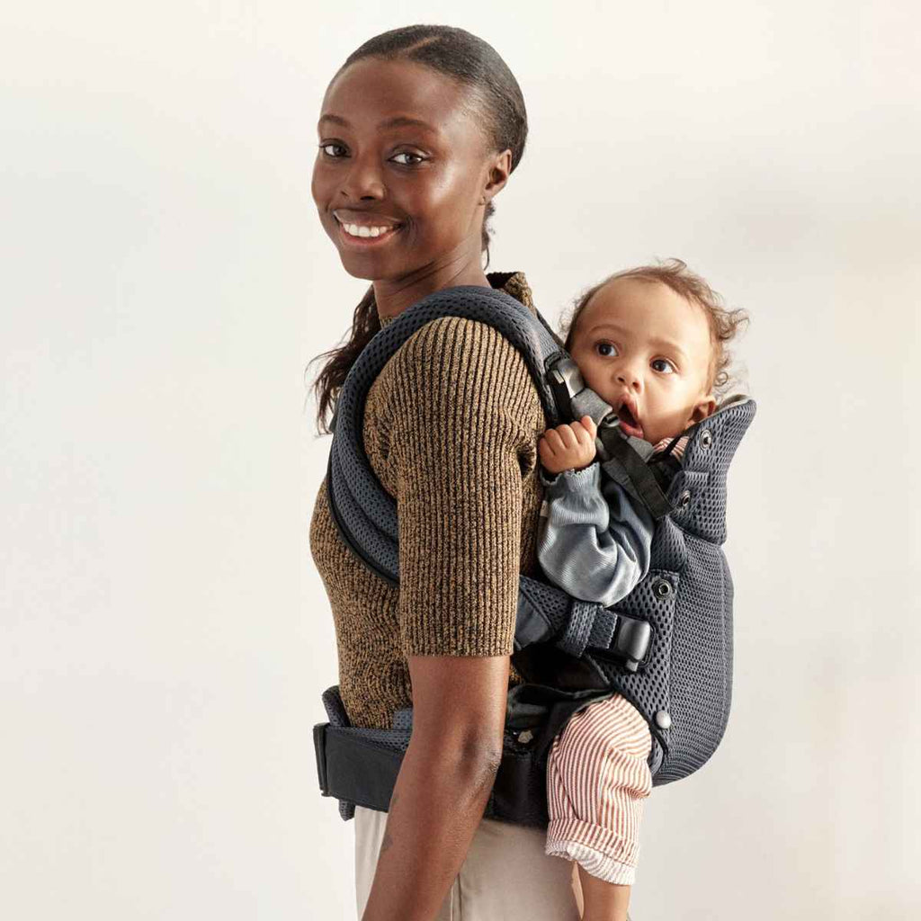 BabyBjörn | Baby Carrier Harmony | Anthracite | Back Carry | ChocoLoons