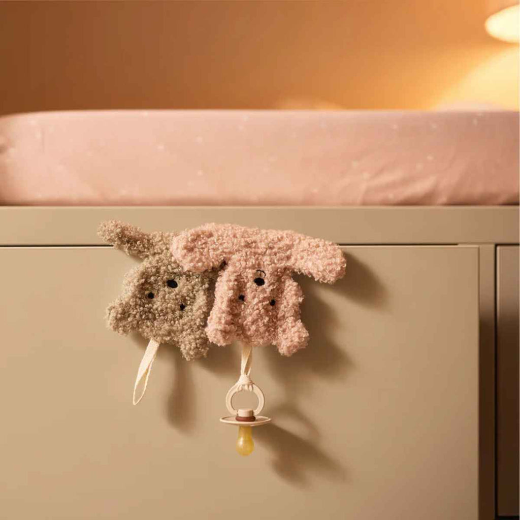 Jollein | Pacifier Cloth | Teddy Bear | Biscuit + Wild Rose | ChocoLoons