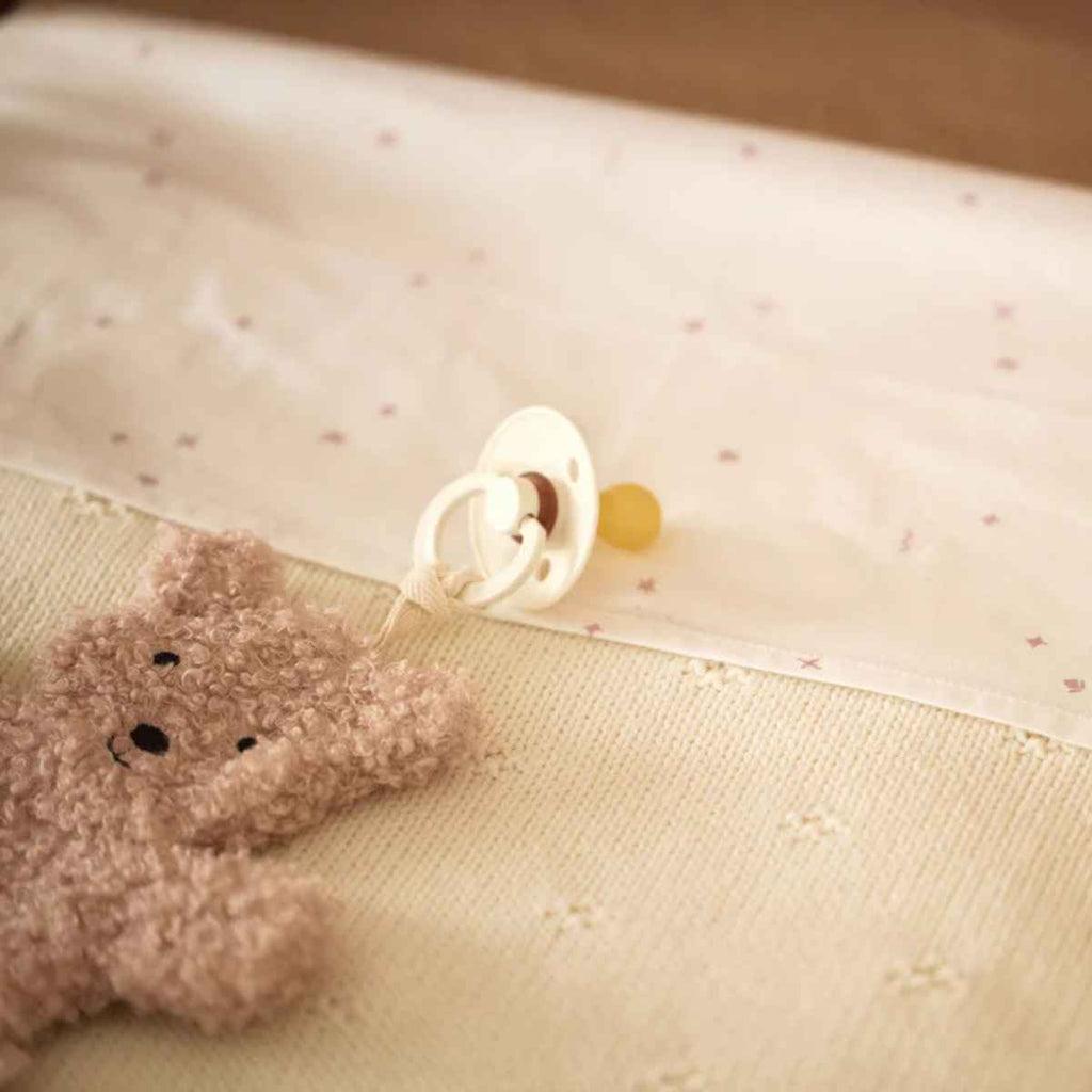 Jollein | Teddy Bear Pacifier Cloth | Wild Rose | ChocoLoons