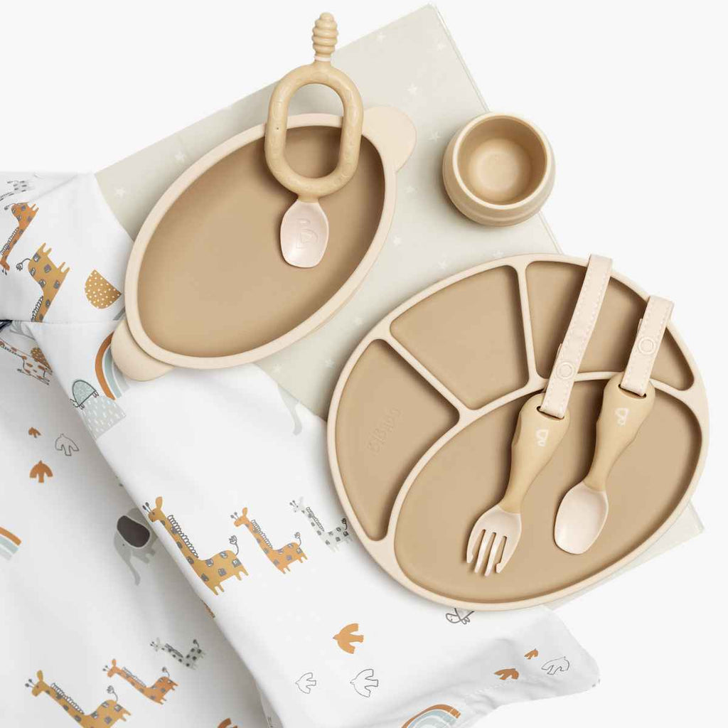 Bibado | Silicone Weaning Bundle | Serengeti Spaghetti/Fawn | ChocoLoons