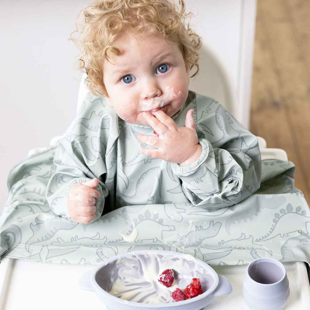 Bibado | Baby Eating From Silicone Suction Bowl | Mist | ChocoLoons