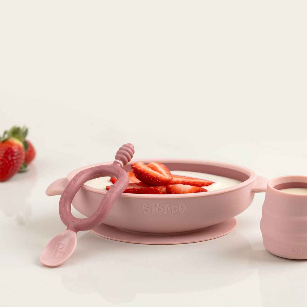 Bibado | Food In Silicone Suction Bowl | Blush | ChocoLoons