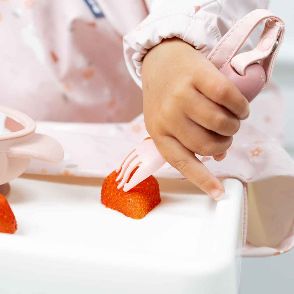 Bibado | Baby Using Handi Cutlery | Blush | ChocoLoons