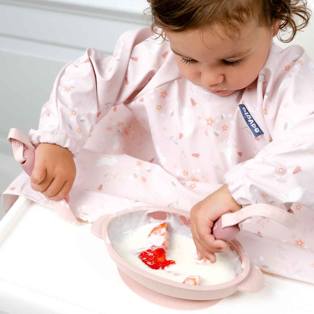 Bibado | Girl Using Silicone Suction Bowl | Blush | ChocoLoons