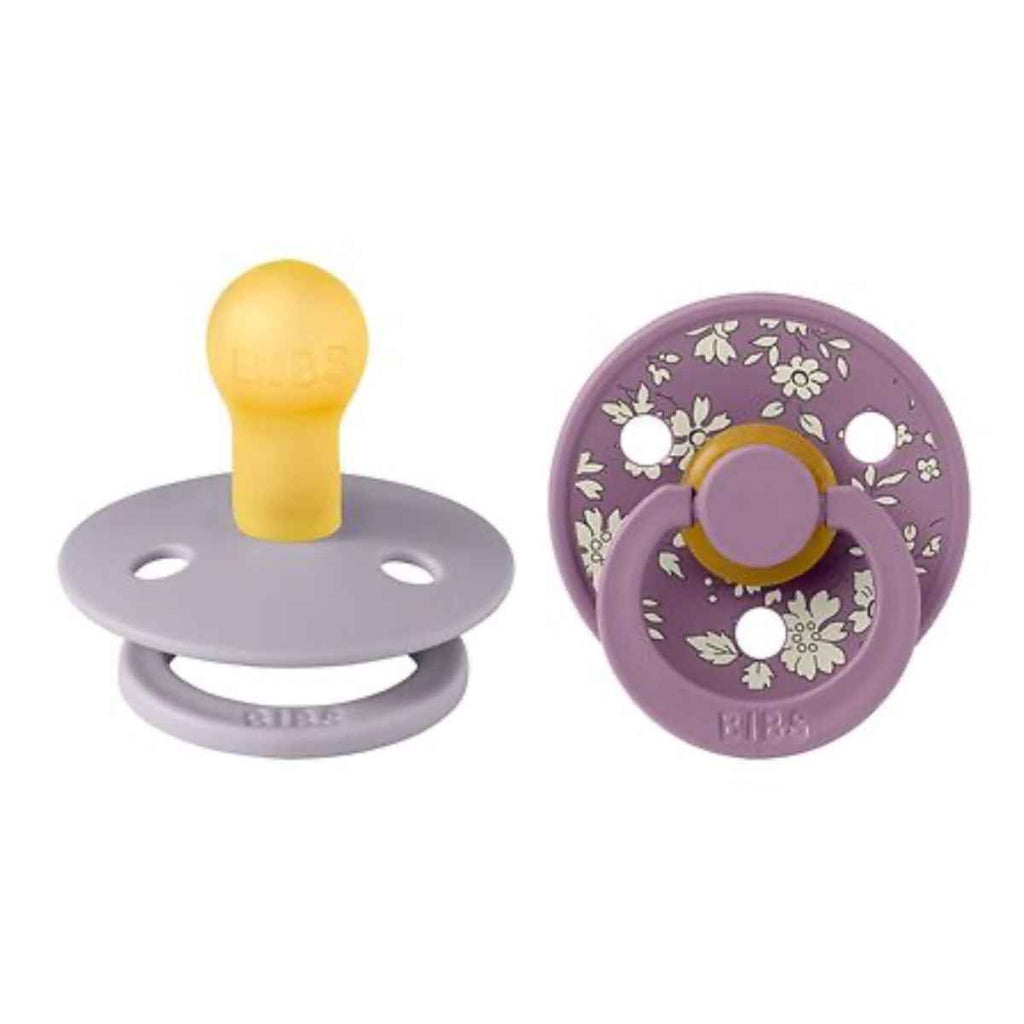 BIBS X Liberty | 2 Pack | Colour Pacifier | Fossil Grey Mix | Teat | ChocoLoons