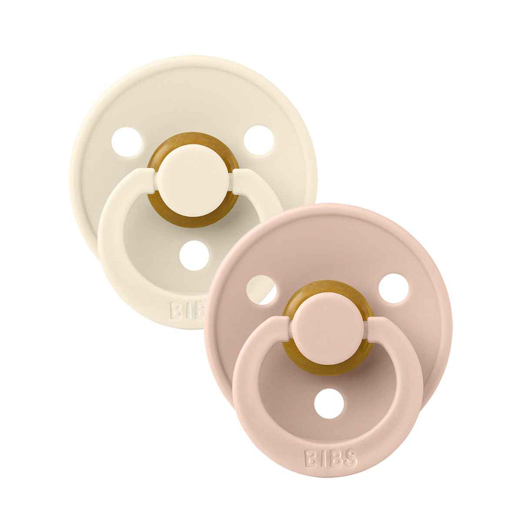 BIBS | Pacifier Twin Pack | Ivory/Blush | Size 1 | ChocoLoons