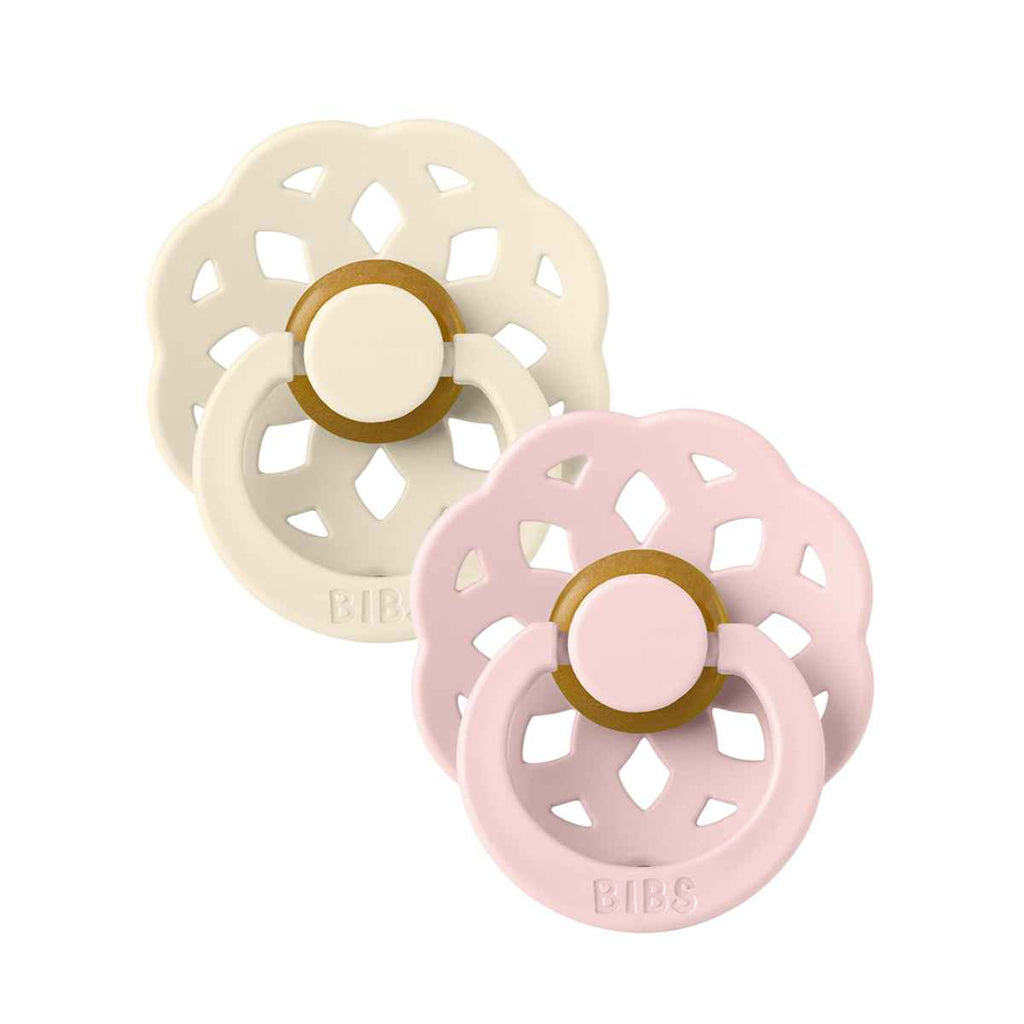 BIBS | Boheme Pacifier Twin Pack | Ivory/Blossom | ChocoLoons