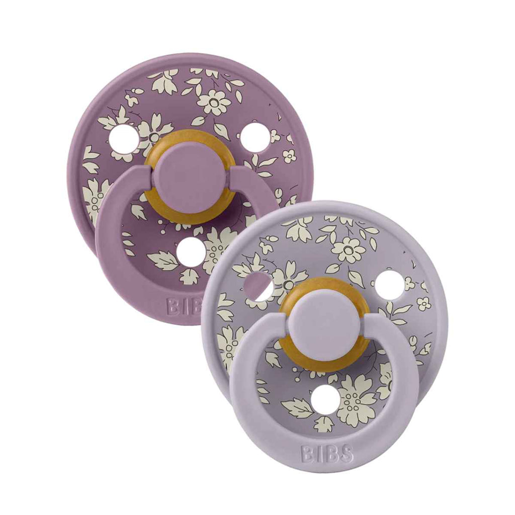 BIBS X Liberty | 2 Pack | Colour Pacifier | Fossil Grey Mix | Size 1 | ChocoLoons