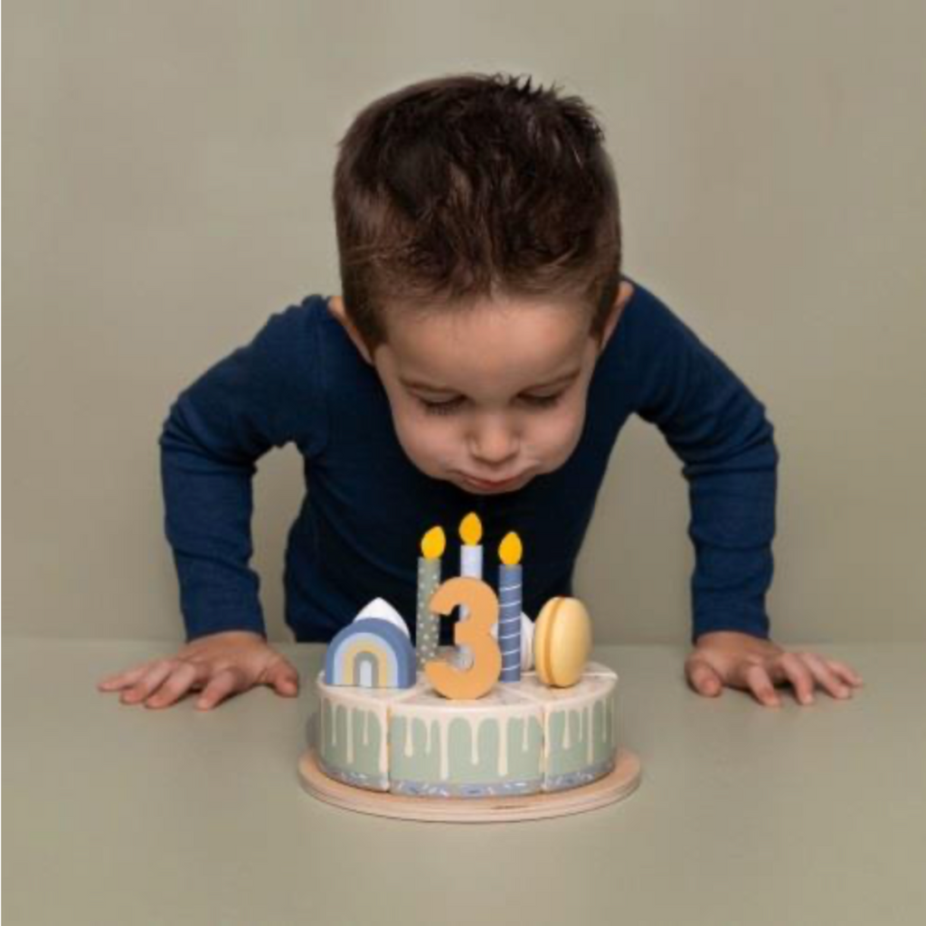 Little Dutch | Boy Playing With Birthday Cake Toy | ChocoLoons