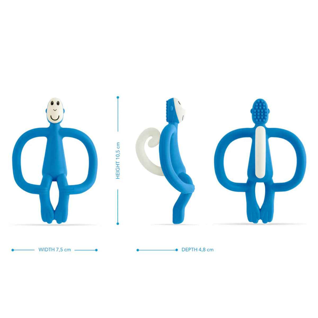 Matchstick Monkey | Blue Original Baby Teether | Dimensions | ChocoLoons