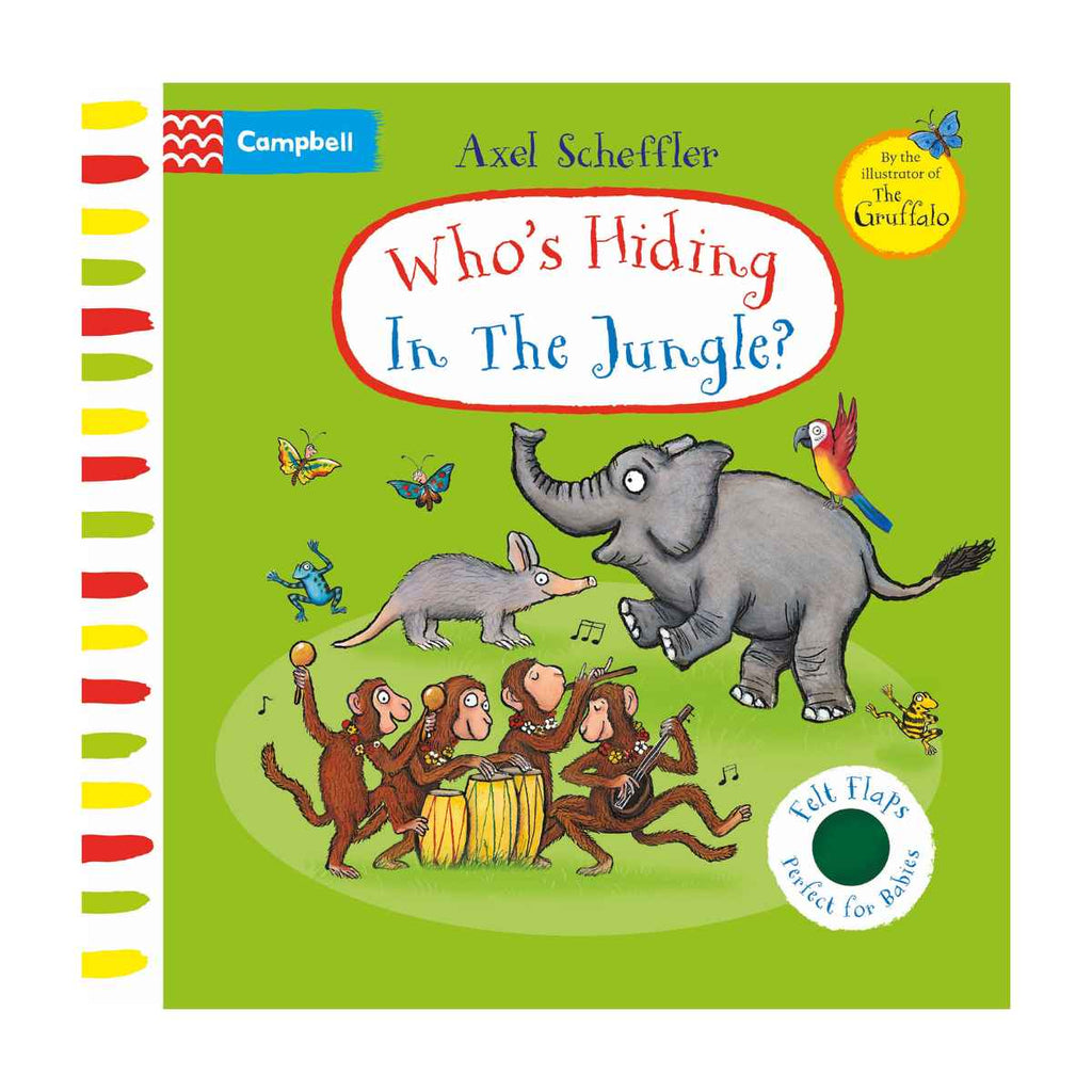 House Of Marbles | Who’s Hiding in the Jungle? | Felt Flaps Board Book | ChocoLoons