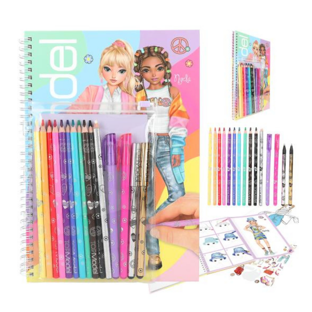 TOPModel | Colouring Book With Pen Set | ChocoLoons