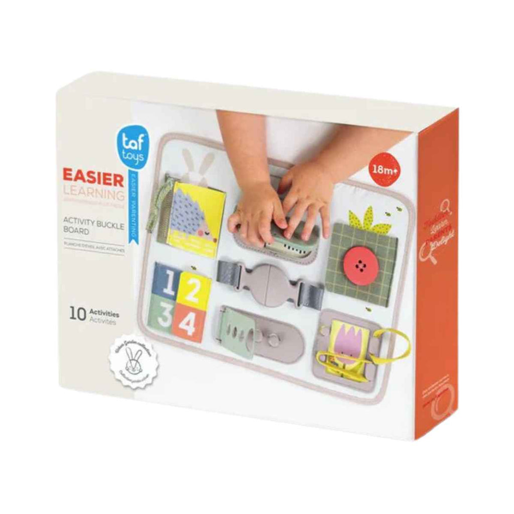 Taf Toys | Activity Buckles Board | In Box | ChocoLoons
