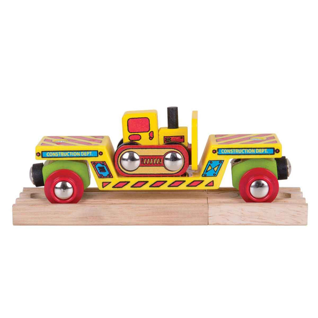 Bigjigs | Bulldozer Low Loader | Rail | ChocoLoons