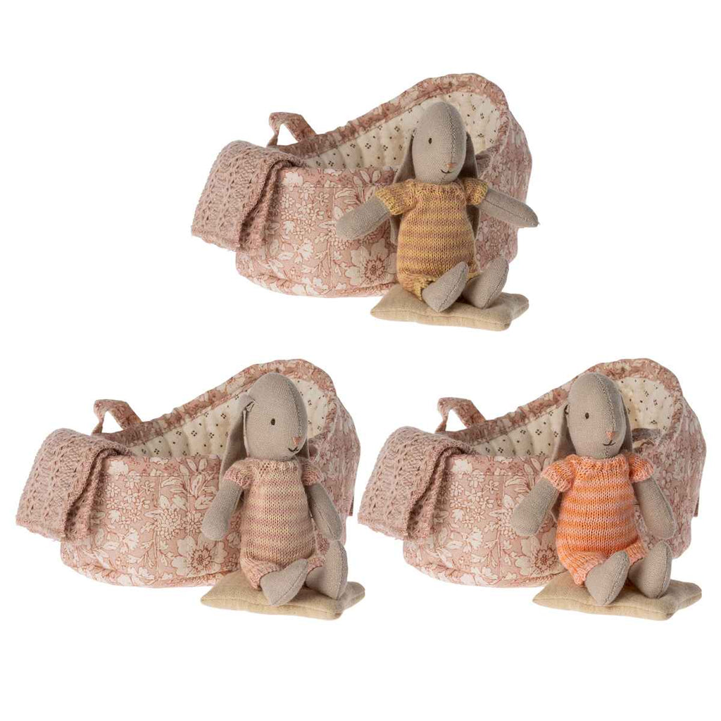 Maileg | Bunny In Carry Cot | 3 Assortment | ChocoLoons