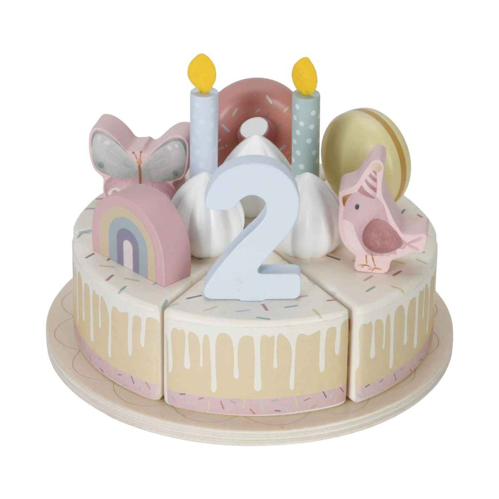 Little Dutch | Wooden Birthday Cake | Pink | ChocoLoons