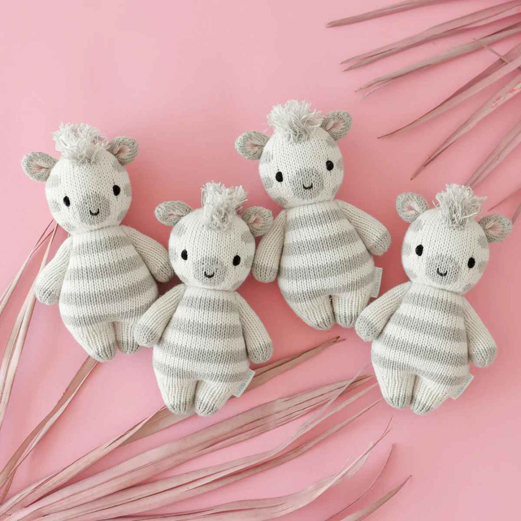 cuddle+kind | Baby Animal Collection | Zebras On Pink Background | ChocoLoons