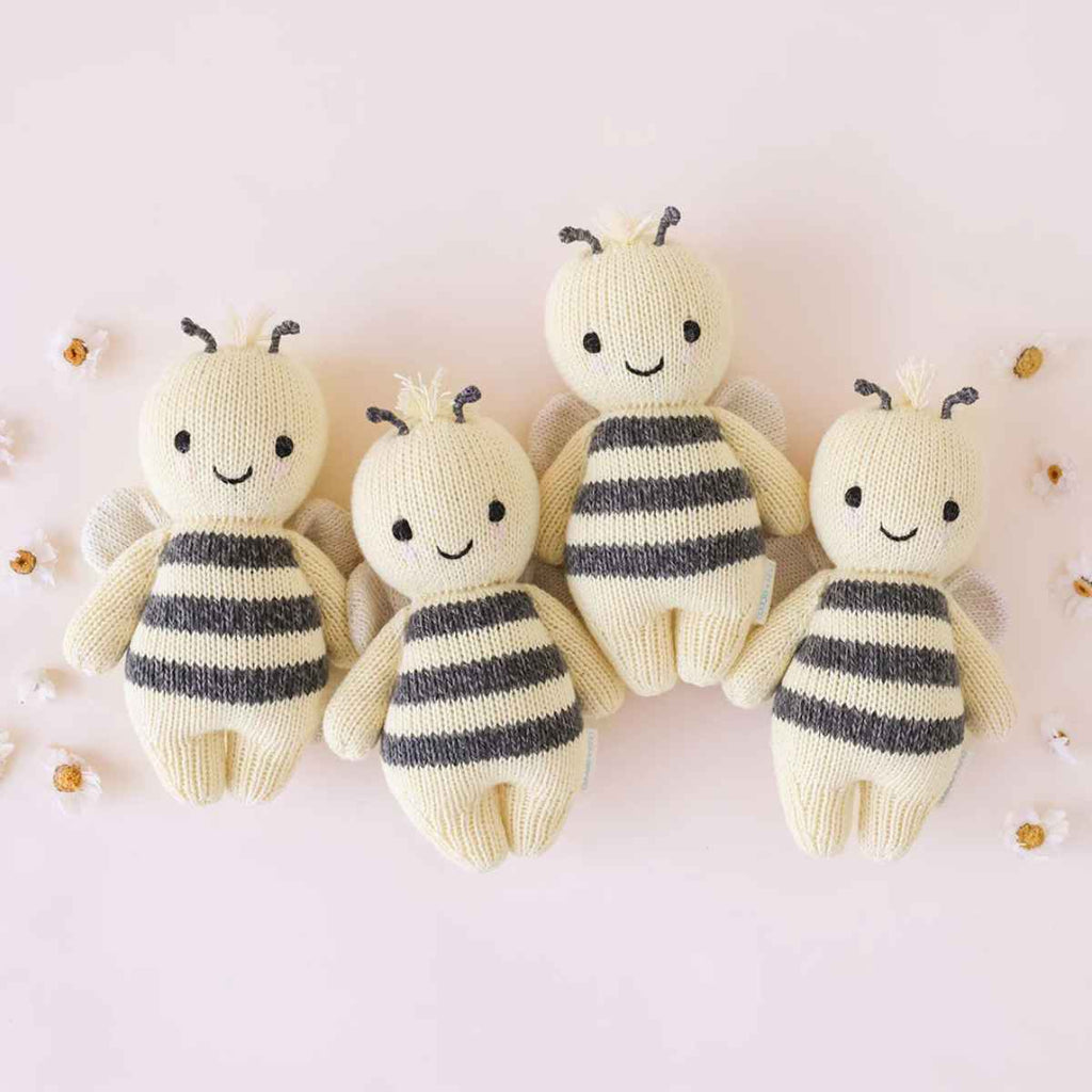 cuddle+kind | Baby Animal Collection | Baby Bees On A Pink Background | ChocoLoons