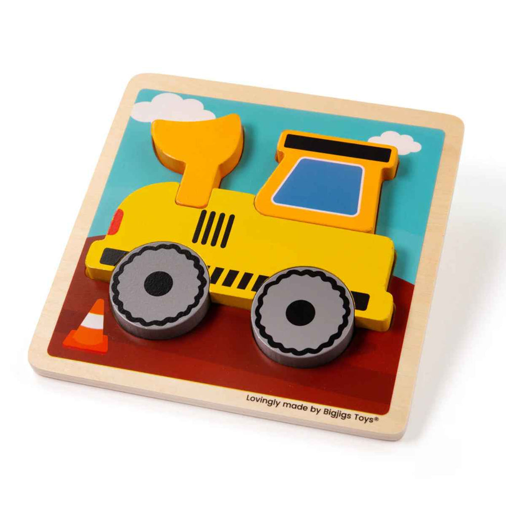 Bigjigs | Chunky Lift Out Digger Puzzle | ChocoLoons