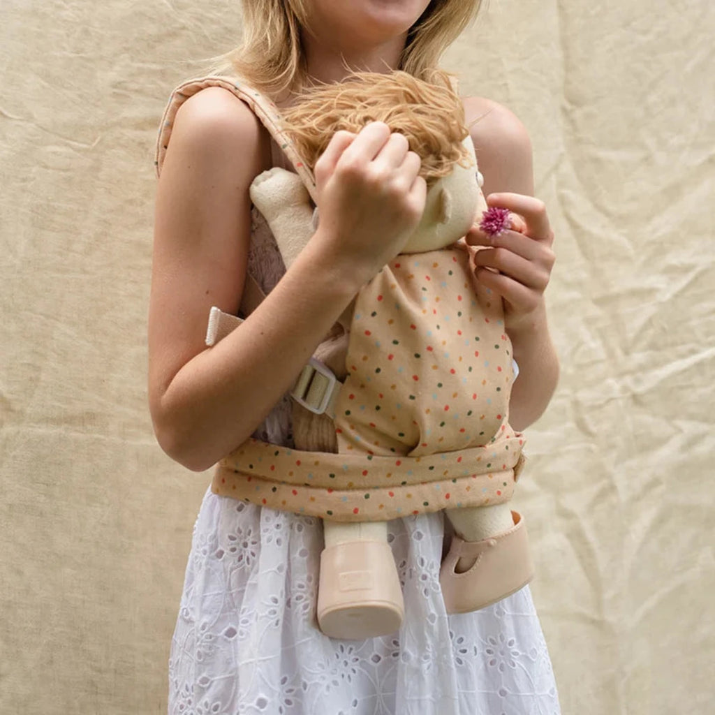 Olli Ella | Girl Carrying Doll With Carrier | Gumdrop Design | ChocoLoons