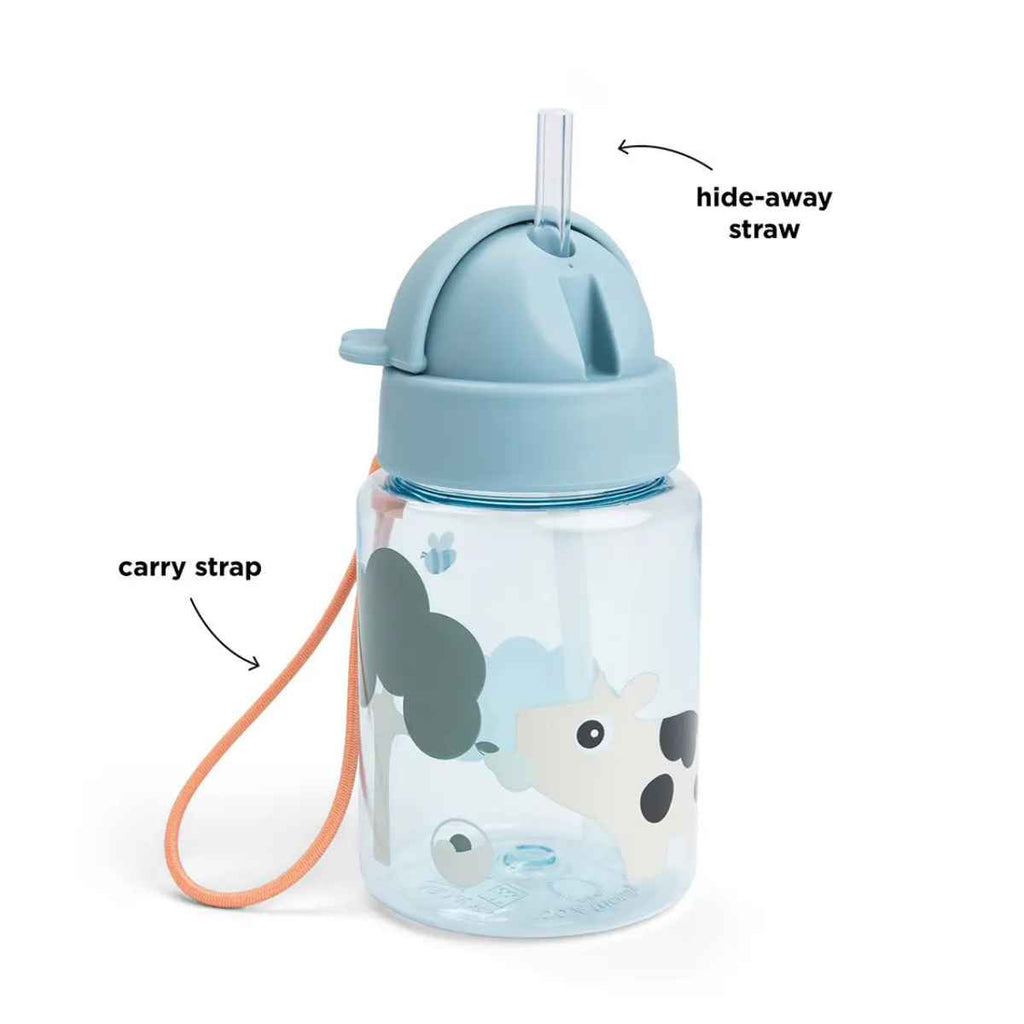 Done by Deer | Straw Bottle | Tiny Farm | Blue | Features | ChocoLoons