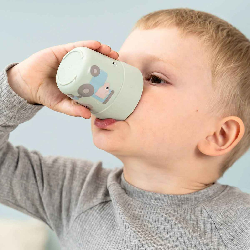 Done by Deer | Foodie Dinner Set w/Suction | Boy Drinking From Cup | ChocoLoons