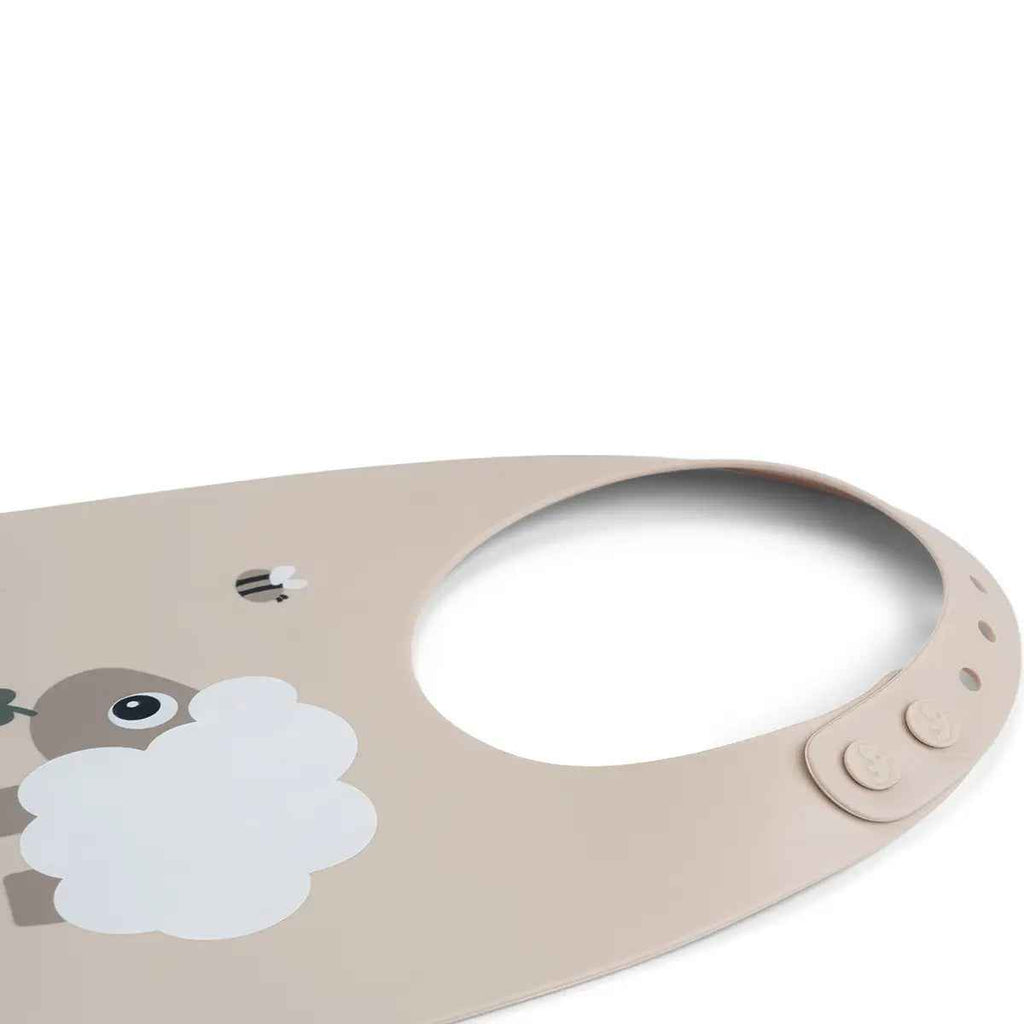 Done by Deer | Silicone Bib | Sheepy | Sand | Adjustable | ChocoLoons