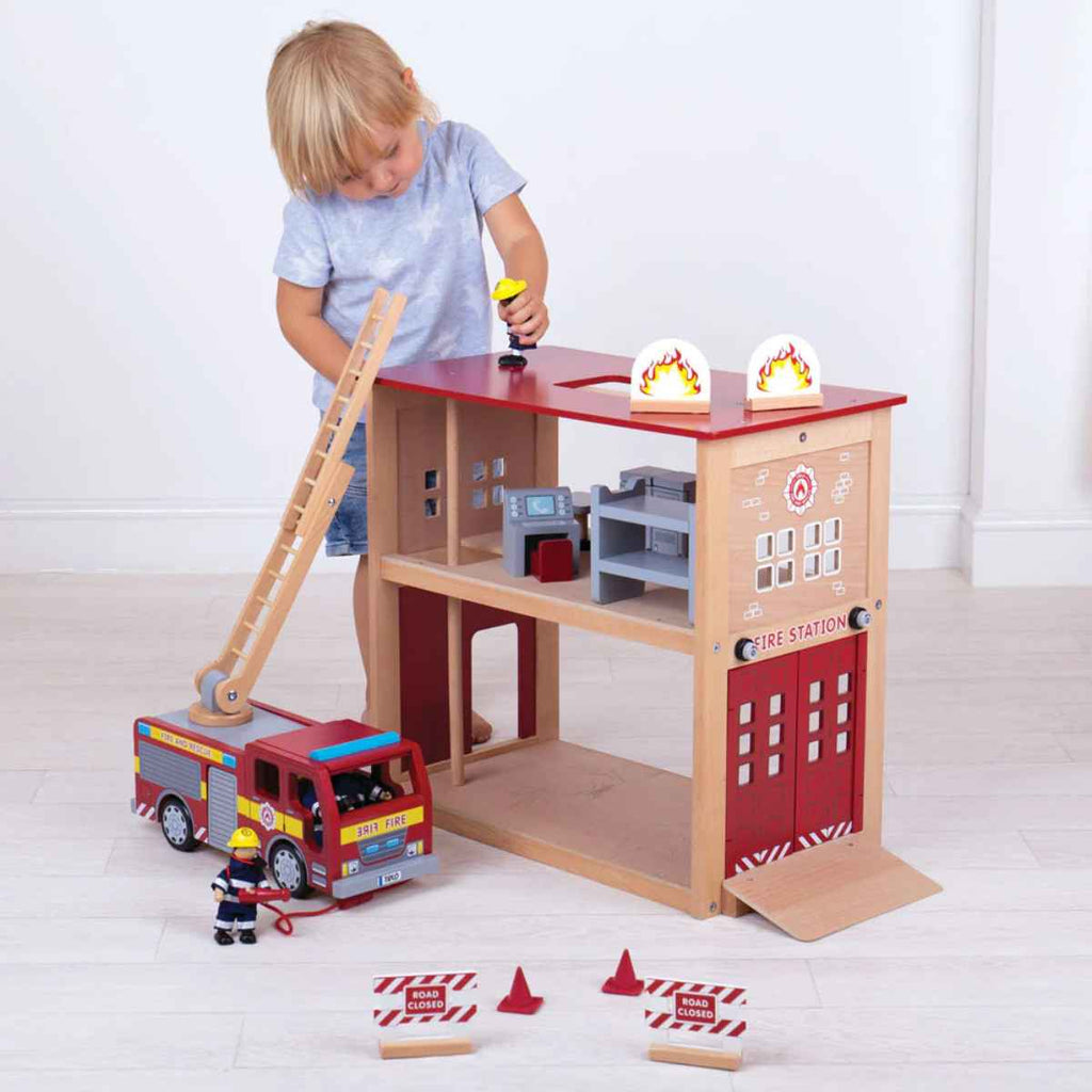 Tidlo | Child Playing With Fire Station | ChocoLoons