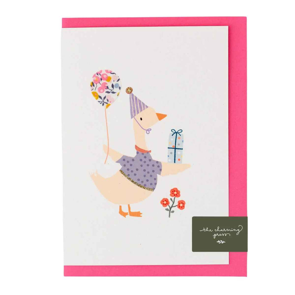 The Charming Press | Birthday Card | Liberty Wiltshire Bud Goose Fabric | ChocoLoons