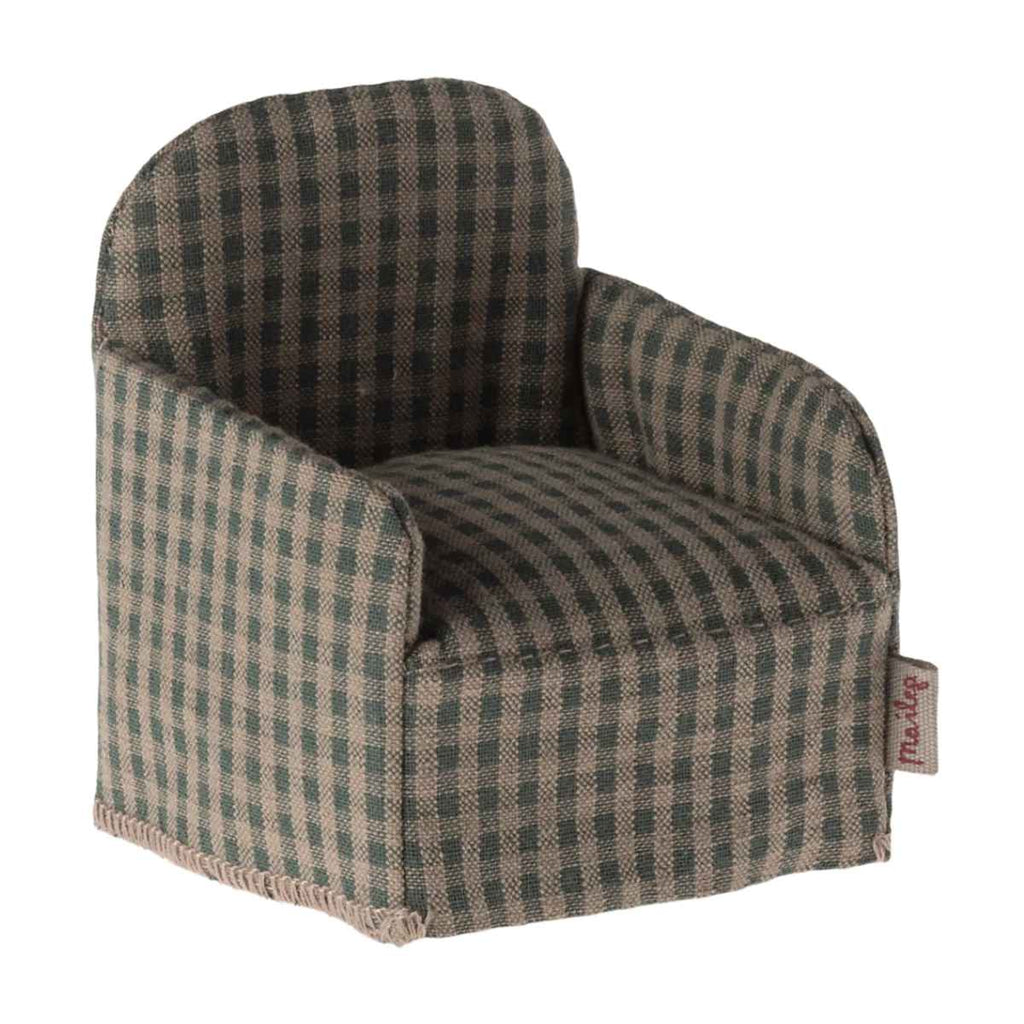 Maileg | Chair, Mouse | Green Checker | ChocoLoons